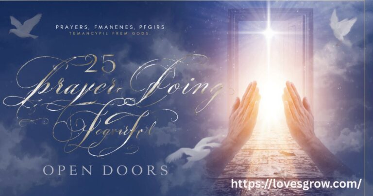 25 Powerful Prayer Points For Favor And Open Doors