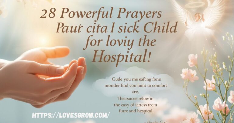 28 Powerful Prayer For Sick Child In The Hospital
