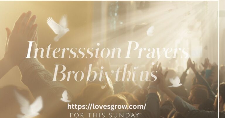 Intercession Prayers For This Sunday