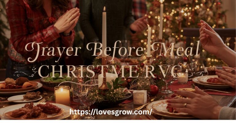 Prayer Before Meal On Christmas Party