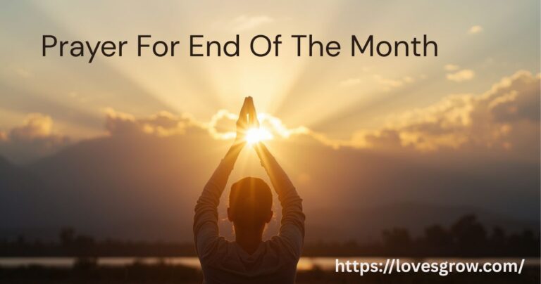 Prayer For End Of The Month