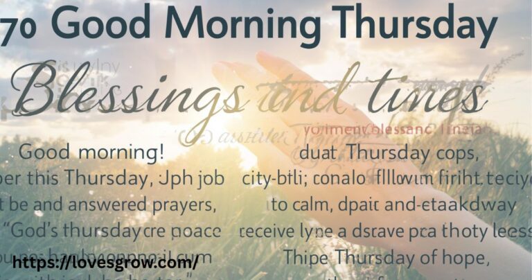 70 Good morning Thursday Blessings Images and Prayers