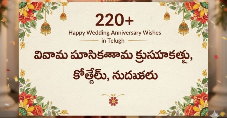 220+ Happy Wedding Anniversary Wishes in Telugu – వివాహ వార్షికోత్సవ శుభాకాంక్షలు, కోట్‌లు, సందేశాలు