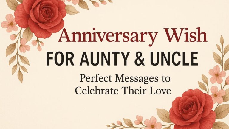 Anniversary Wish for Aunty Uncle: Perfect Messages to Celebrate Their Love