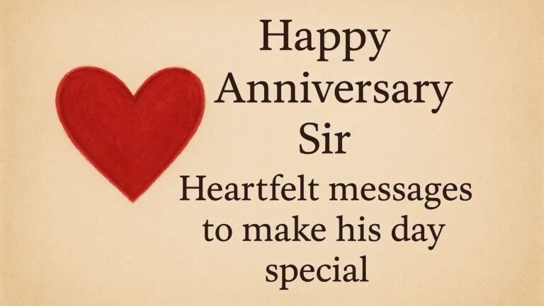 Anniversary Wish for Sir: Heartfelt Messages to Make His Day Special