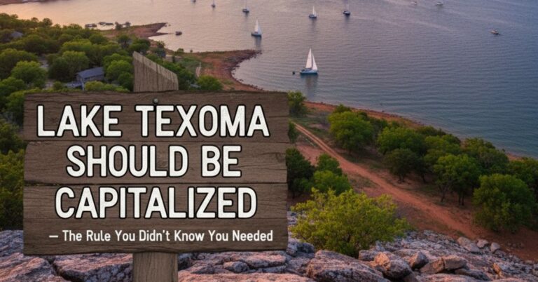 Lake Texoma Should Be Capitalized — The Rule You Didn’t Know You Needed